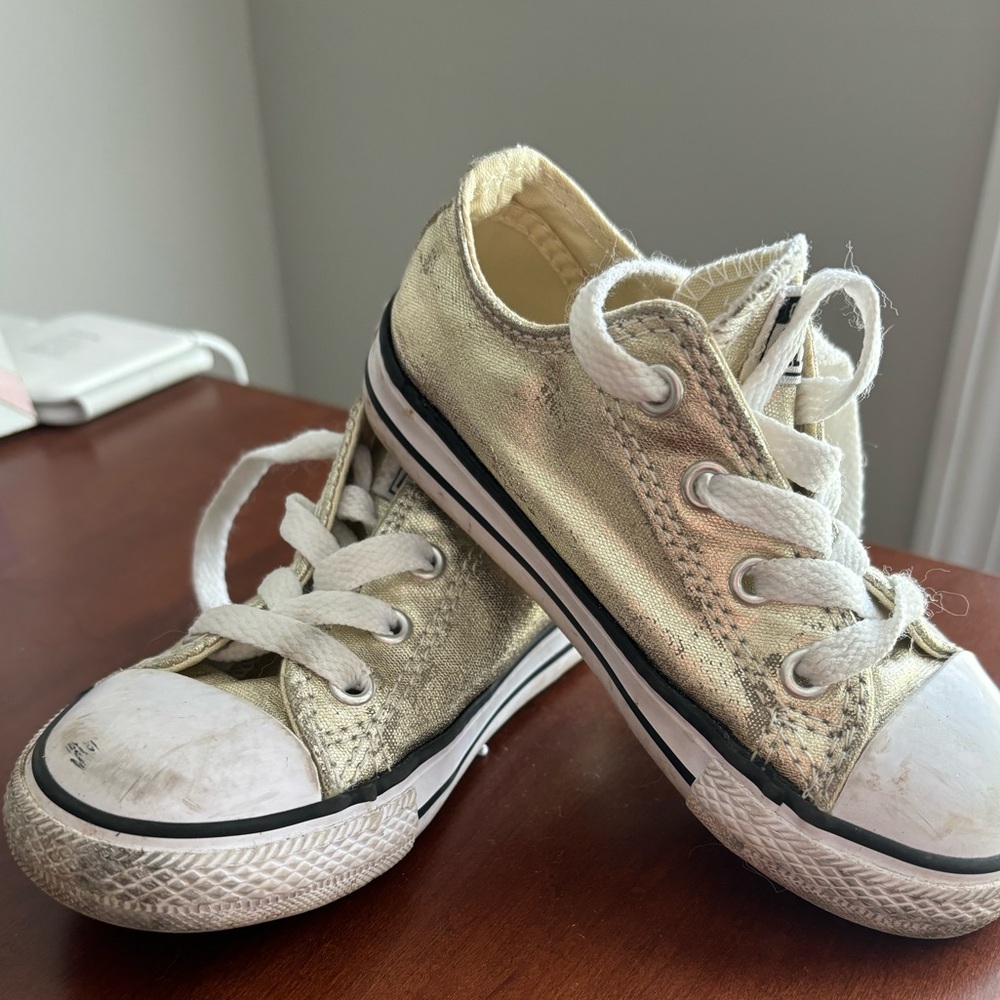 Converse Kids Gold Shoes